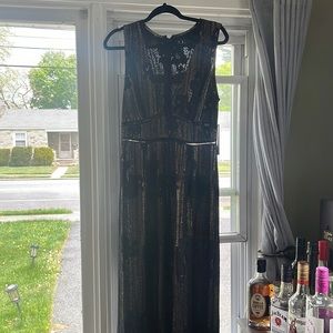 Black and gold romper